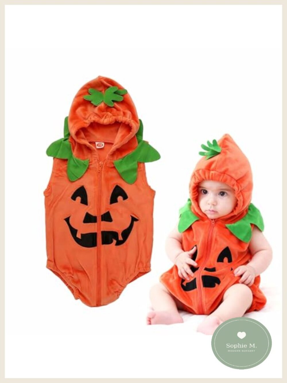 Baby Pumpkin Halloween Costume Newborn Toddler Infant Jumpsuit